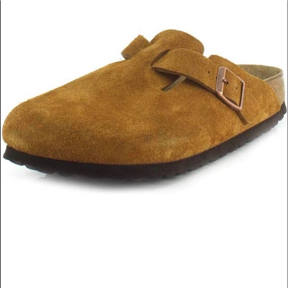 Birkenstock | Shoes | Birkenstock Boston Clogs Suede Brown Leather Size 45  Men 2 Or Women Size 14 | Poshmark